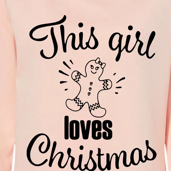 This Girl Loves Christmas Womens California Wash Sweatshirt