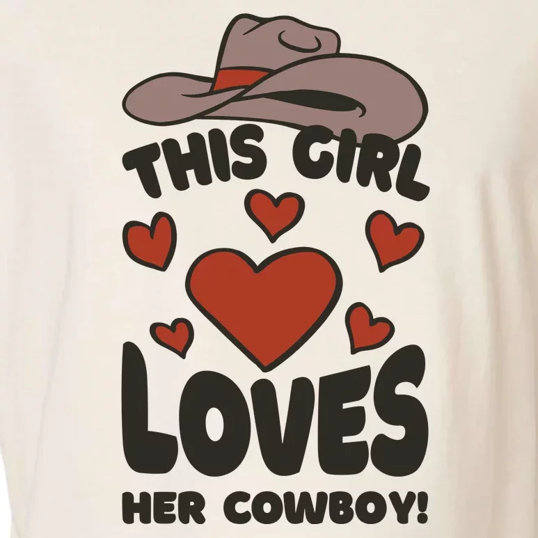 This Girl Loves Her Cowboy Cute Girlfriend Garment-Dyed Women's Muscle Tee