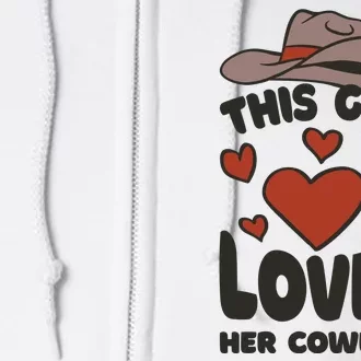 This Girl Loves Her Cowboy Cute Girlfriend Full Zip Hoodie