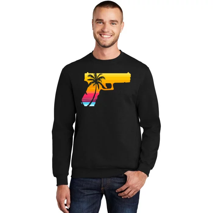 Tropical Gun Lover Firearm Beach Cute Hawaiian Gift Aloha Sweatshirt