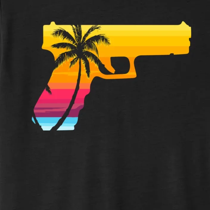 Tropical Gun Lover Firearm Beach Cute Hawaiian Gift Aloha ChromaSoft Performance T-Shirt