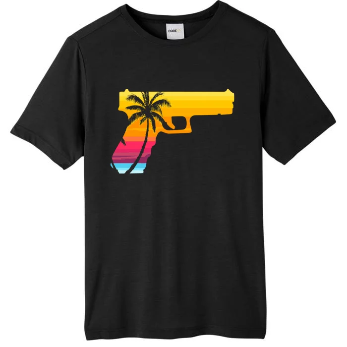 Tropical Gun Lover Firearm Beach Cute Hawaiian Gift Aloha ChromaSoft Performance T-Shirt