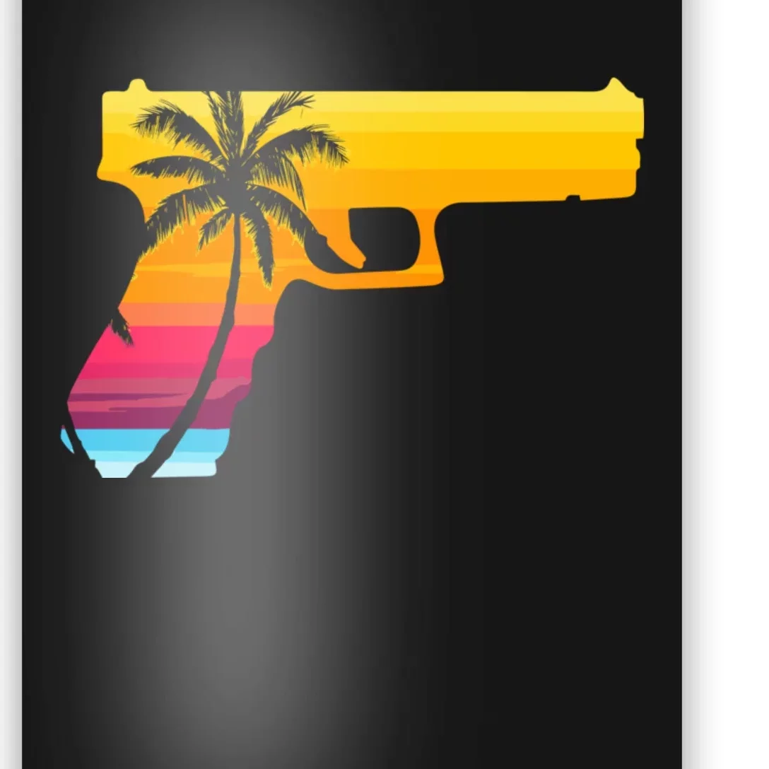 Tropical Gun Lover Firearm Beach Cute Hawaiian Gift Aloha Poster