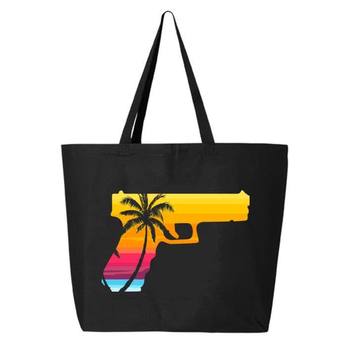 Tropical Gun Lover Firearm Beach Cute Hawaiian Gift Aloha 25L Jumbo Tote