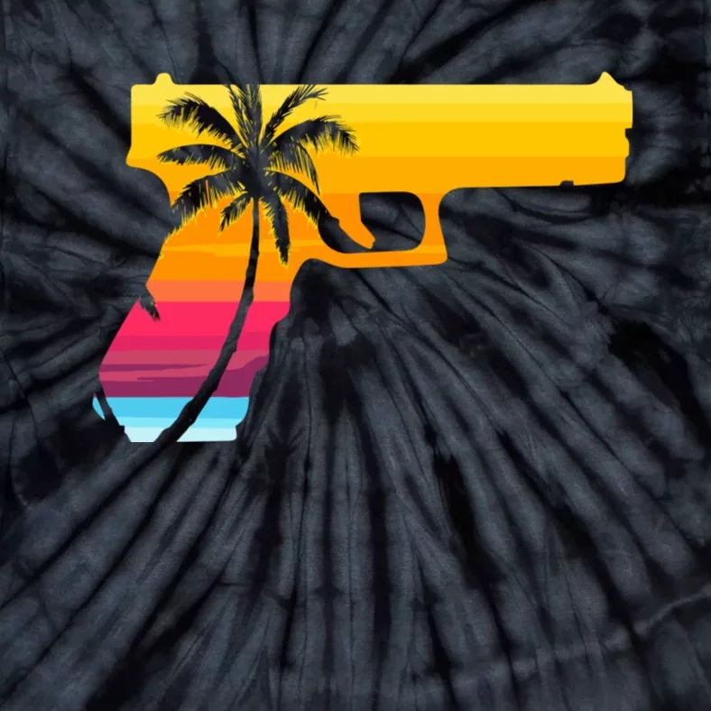 Tropical Gun Lover Firearm Beach Cute Hawaiian Gift Aloha Tie-Dye T-Shirt