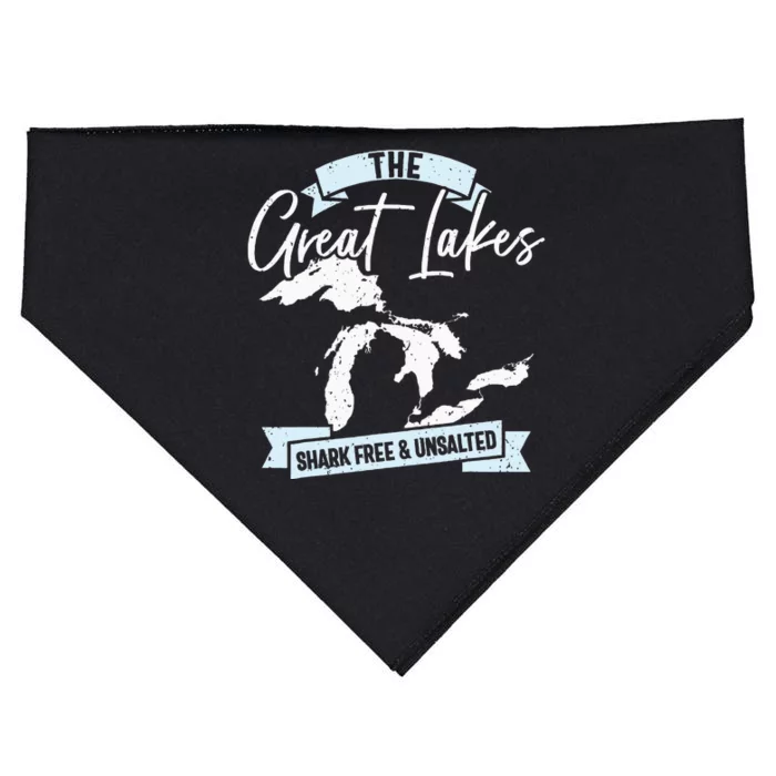 The Great Lakes Michigan Great Lakes Tourist USA-Made Doggie Bandana