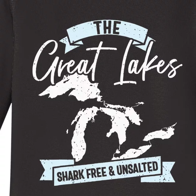 The Great Lakes Michigan Great Lakes Tourist Baby Long Sleeve Bodysuit