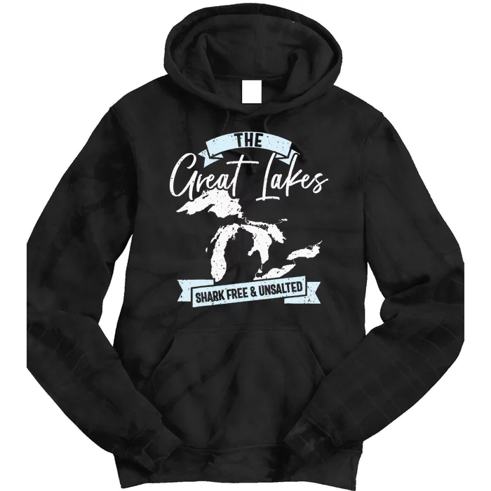 The Great Lakes Michigan Great Lakes Tourist Tie Dye Hoodie