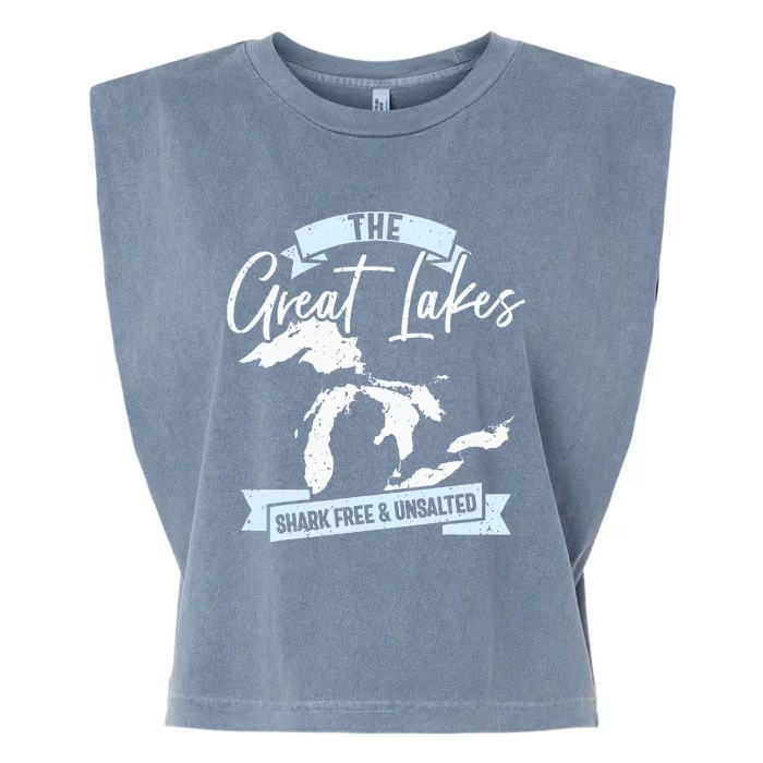 The Great Lakes Michigan Great Lakes Tourist Garment-Dyed Women's Muscle Tee