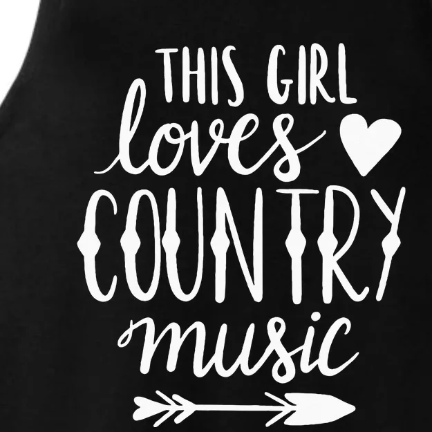 This Girl Loves Country Music Country Music Lover Gift Ladies Tri-Blend Wicking Tank