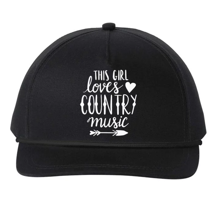 This Girl Loves Country Music Country Music Lover Gift Snapback Five-Panel Rope Hat