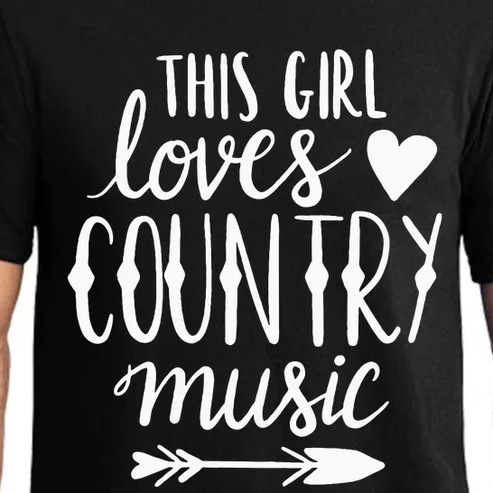 This Girl Loves Country Music Country Music Lover Gift Pajama Set