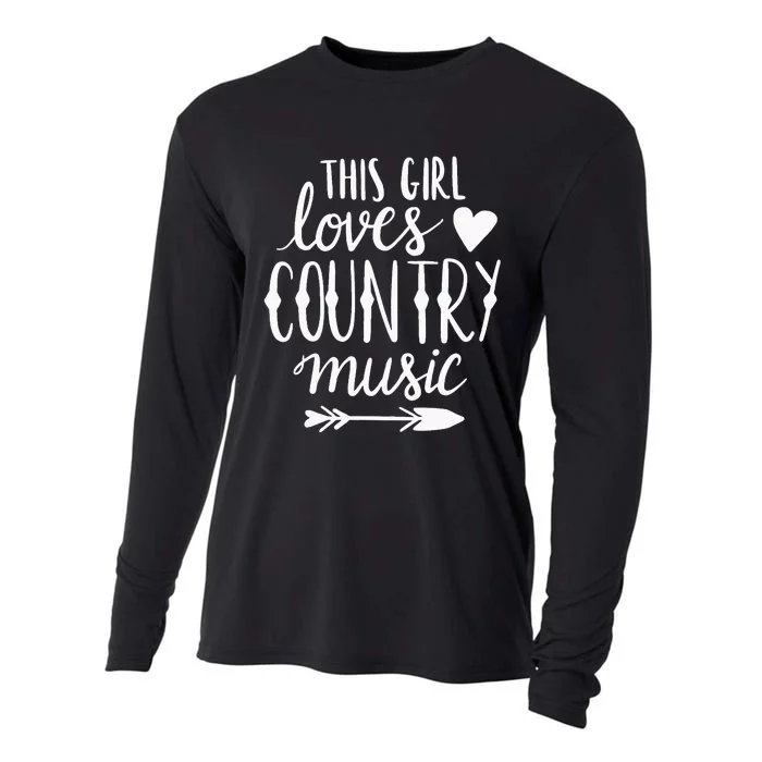 This Girl Loves Country Music Country Music Lover Gift Cooling Performance Long Sleeve Crew