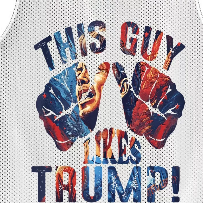 This Guy Likes Trump Mesh Reversible Basketball Jersey Tank