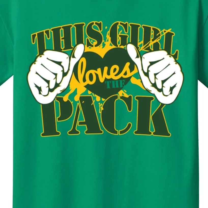 This Girl Loves The Pack Green Bay Packers Kids T-Shirt