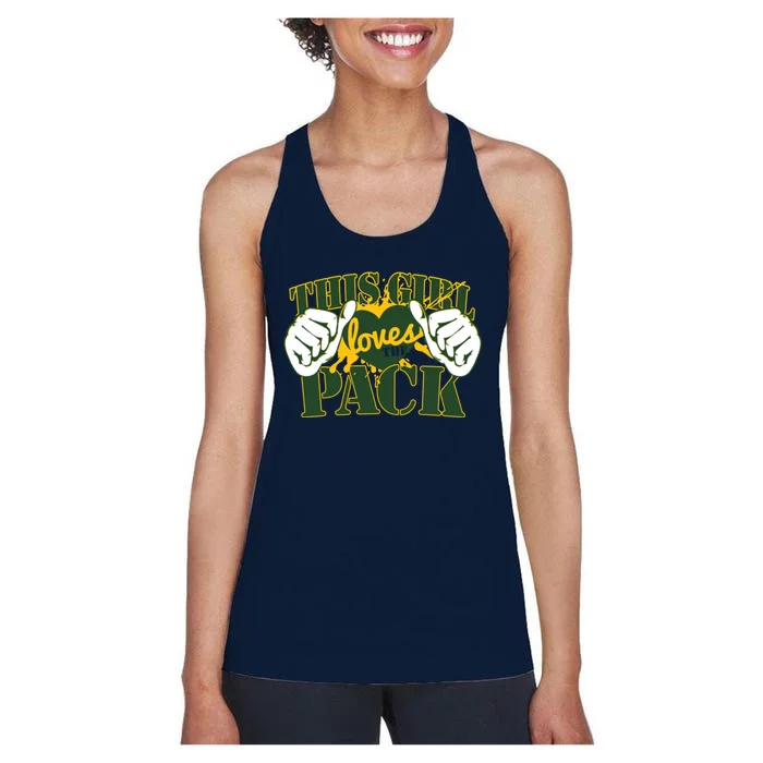 This Girl Loves The Pack Green Bay Packers Women's Racerback Tank