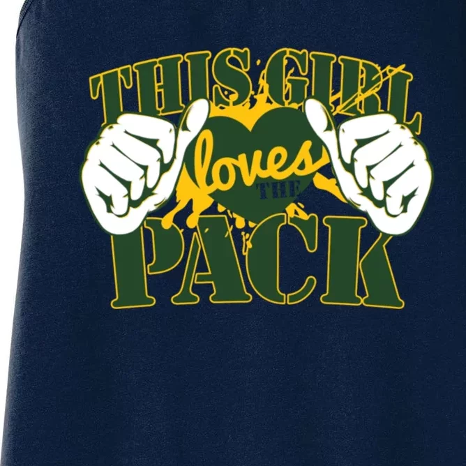 This Girl Loves The Pack Green Bay Packers Women's Racerback Tank