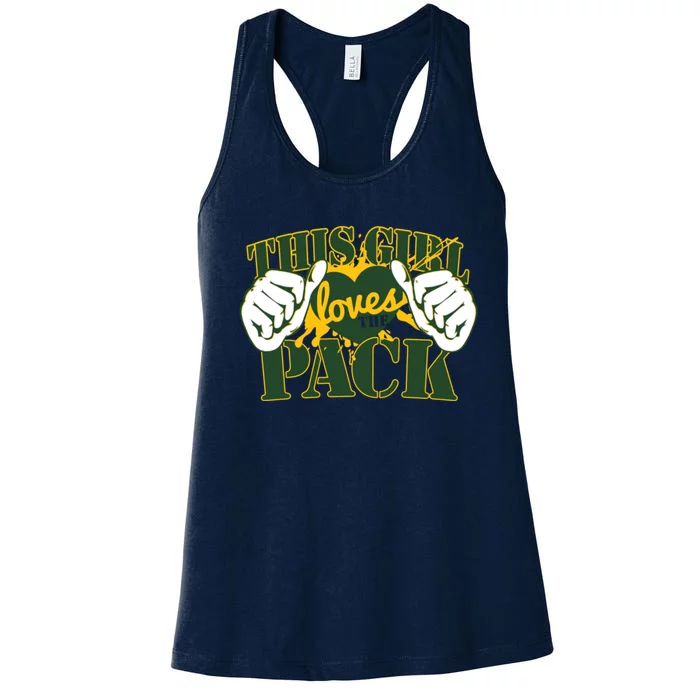 This Girl Loves The Pack Green Bay Packers Women's Racerback Tank