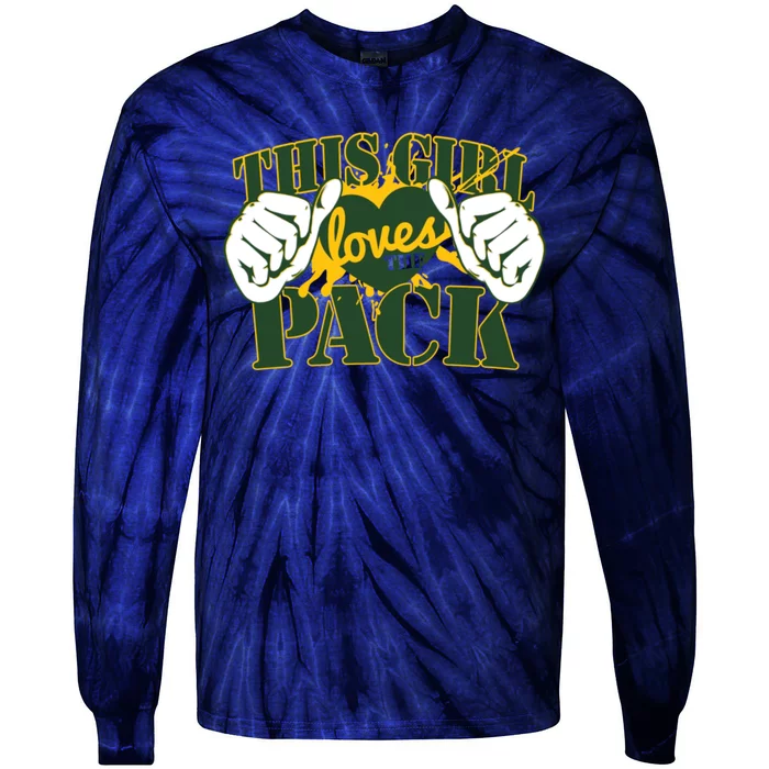 This Girl Loves The Pack Green Bay Packers Tie-Dye Long Sleeve Shirt