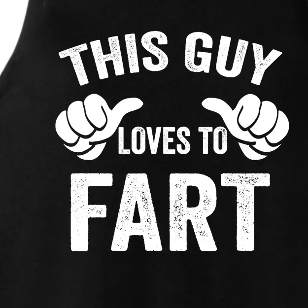 This Guy Loves To Fart Ladies Tri-Blend Wicking Tank