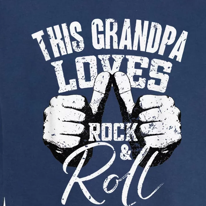 This Grandpa Loves Rock & Roll Electronic Rock Guitar Garment-Dyed Sweatshirt