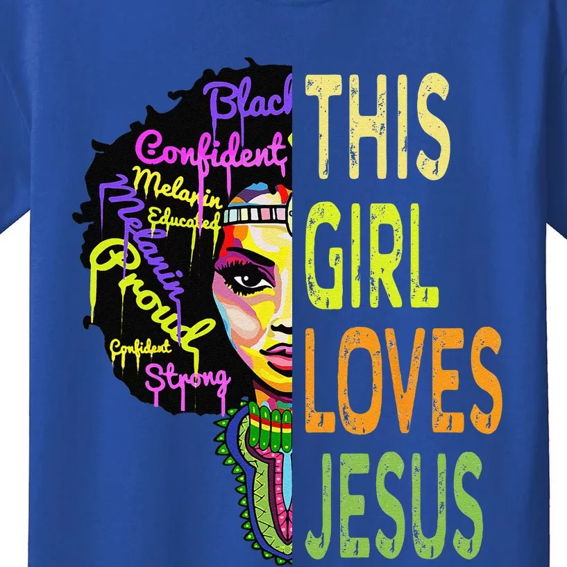 This Girl Loves Jesus African Christian Faith Kids T-Shirt