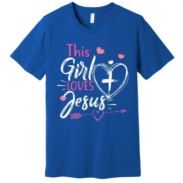 This Girl Loves Jesus Christian Faith Premium T-Shirt