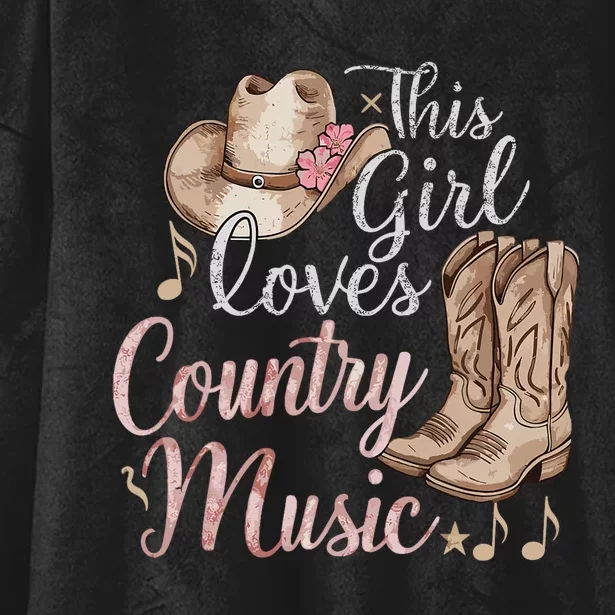 This Girl Loves Country Music Hooded Wearable Blanket