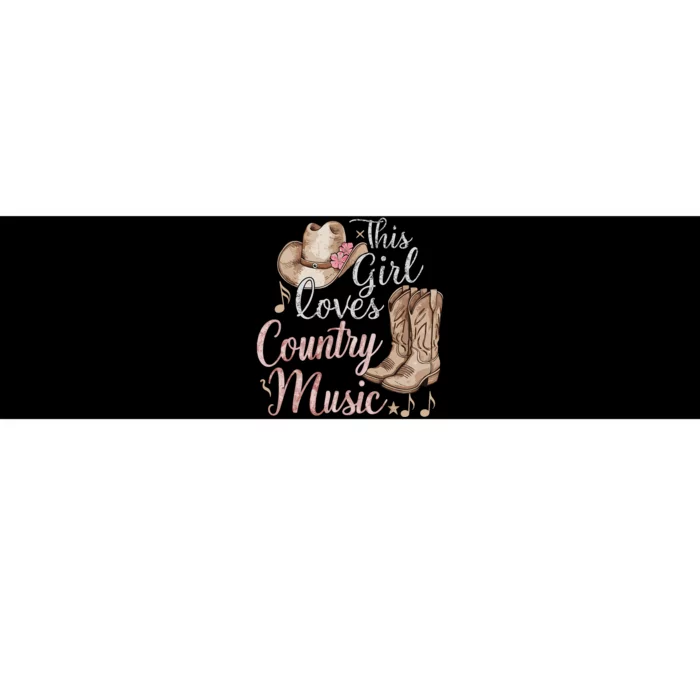 This Girl Loves Country Music Bumper Sticker