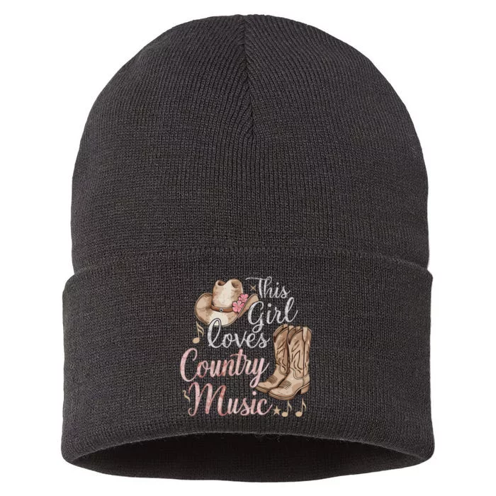 This Girl Loves Country Music Sustainable Knit Beanie