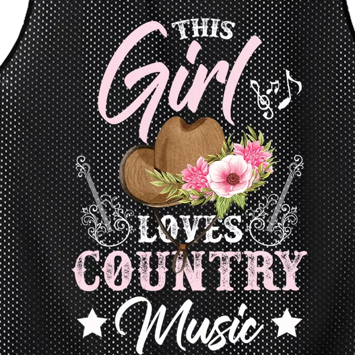 This Girl Loves Country Music Mesh Reversible Basketball Jersey Tank