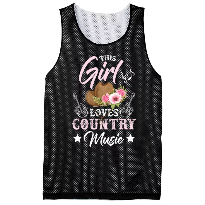 This Girl Loves Country Music Mesh Reversible Basketball Jersey Tank