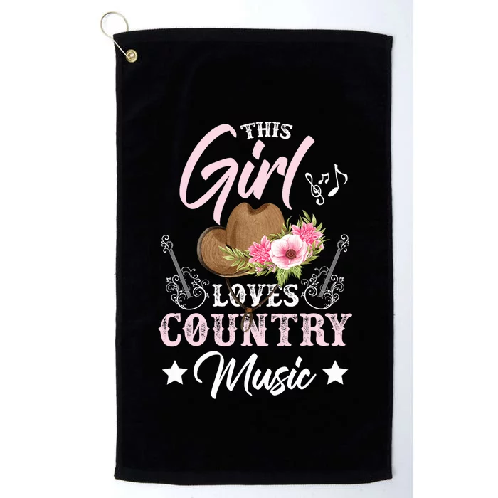 This Girl Loves Country Music Platinum Collection Golf Towel