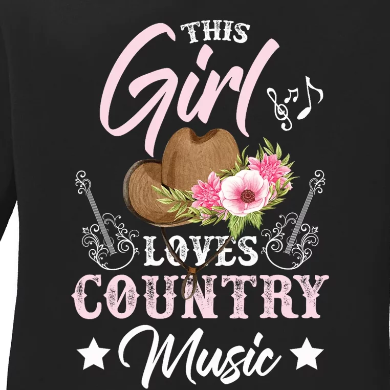 This Girl Loves Country Music Ladies Long Sleeve Shirt