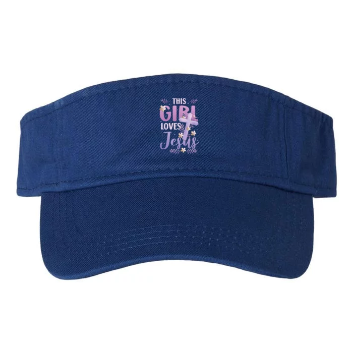 This Girl Loves Jesus Cute Christian Girl Jesus Valucap Bio-Washed Visor