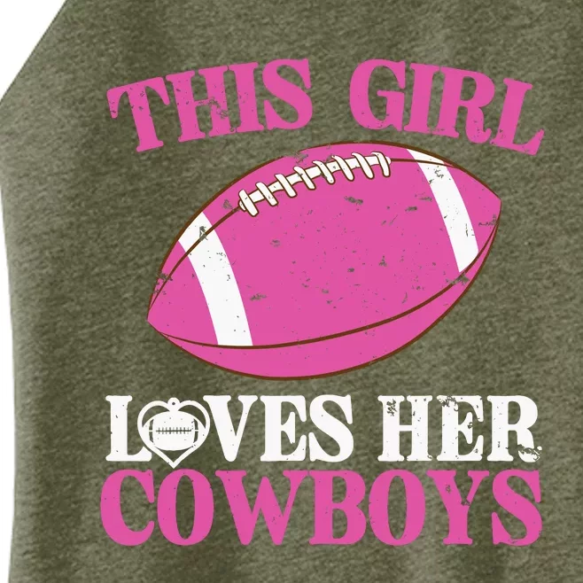 This Girl Loves Her Cowboy Women’s Perfect Tri Rocker Tank