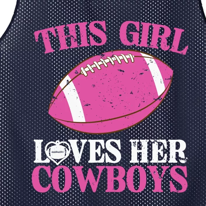 This Girl Loves Her Cowboy Mesh Reversible Basketball Jersey Tank