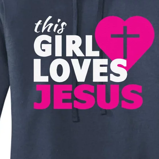 This Girl Loves Jesus Faith Based Christian Women's Pullover Hoodie