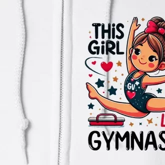 This Girl Loves Gymnastics Gymnastic Sport Lover Full Zip Hoodie