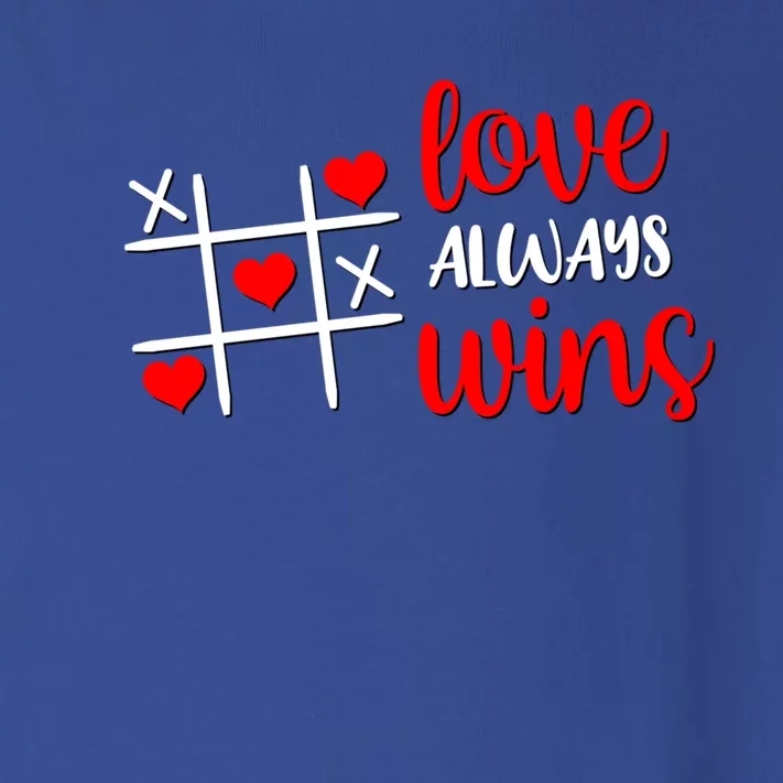 Tictactoe Game Love Always Wins Cute Red Hearts Valentines Gift Toddler Long Sleeve Shirt