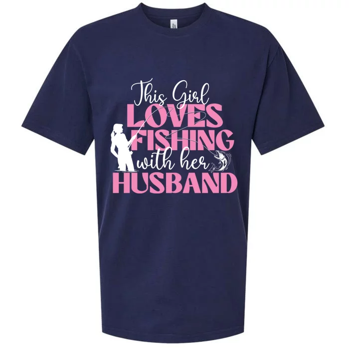 This Girl Loves Fishing With Her Husband Fisherman Fish Sueded Cloud Jersey T-Shirt