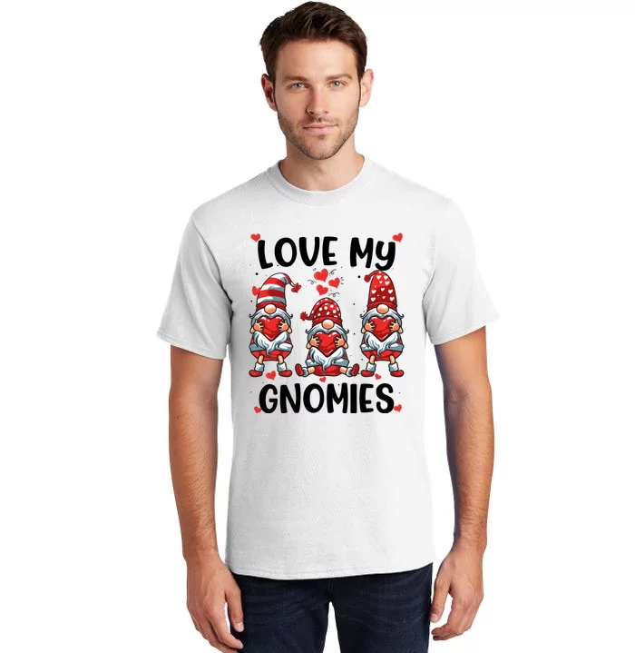 Three Gnome Love Valentines Day Love My Gnomies Mom Tall T-Shirt