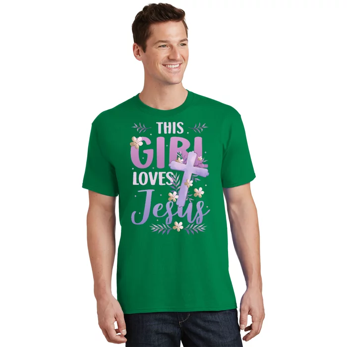 This Girl Loves Jesus Cute Christian Girl Jesus T-Shirt