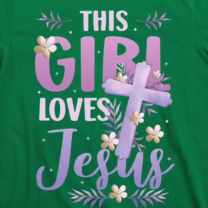 This Girl Loves Jesus Cute Christian Girl Jesus T-Shirt