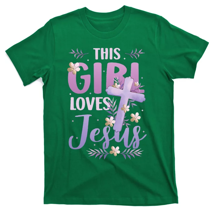 This Girl Loves Jesus Cute Christian Girl Jesus T-Shirt