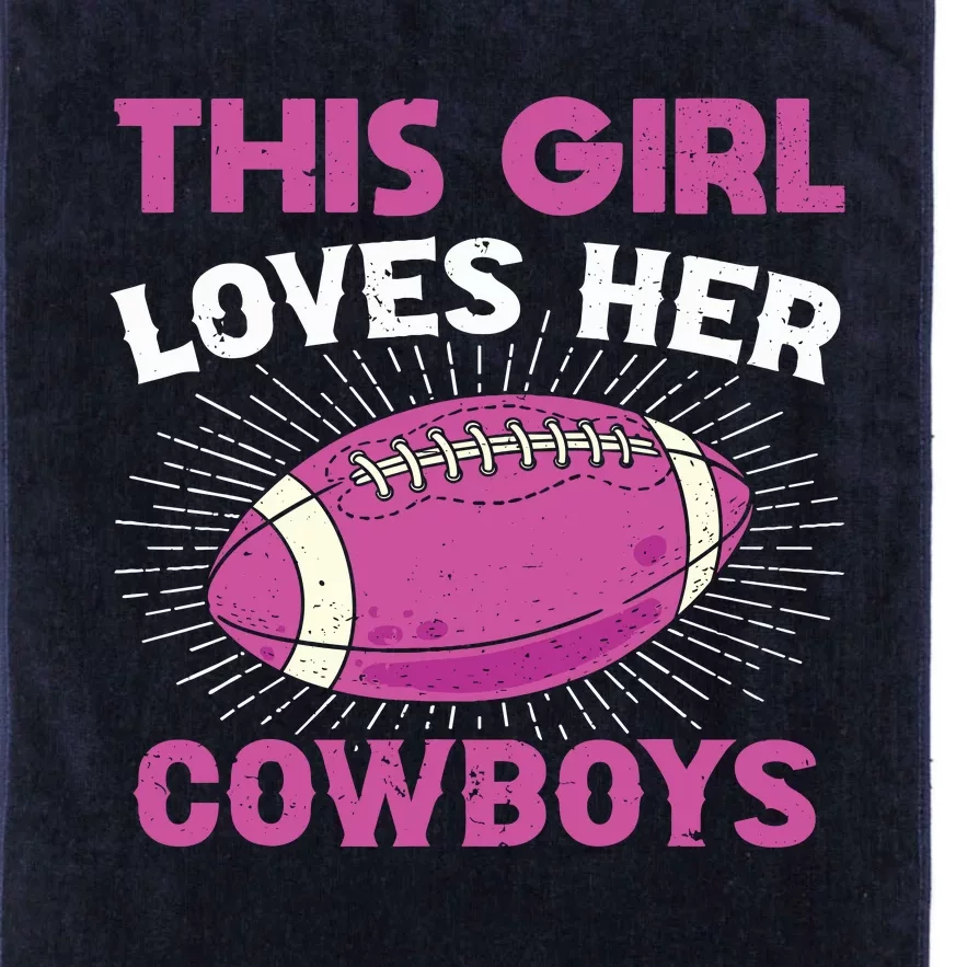 This Girl Loves Her Cowboy Platinum Collection Golf Towel