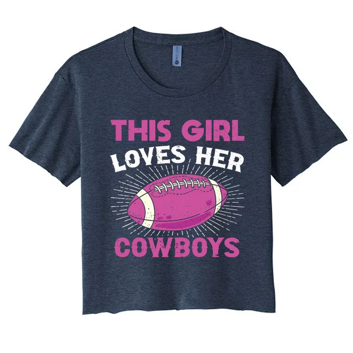 This Girl Loves Her Cowboy Women's Crop Top Tee