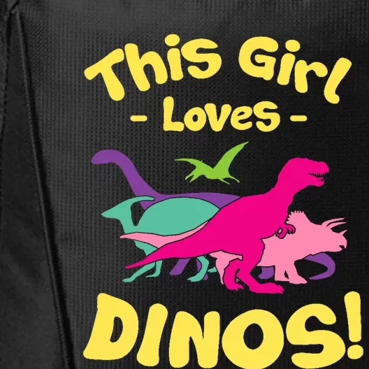 This Girl Loves Dinos - Funny Dinosaur Lover Gift City Backpack