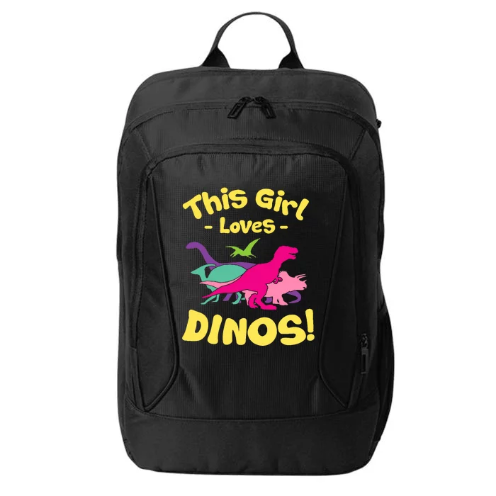 This Girl Loves Dinos - Funny Dinosaur Lover Gift City Backpack