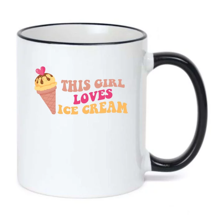 This Girl Loves Ice Cream Cute Gift Black Color Changing Mug